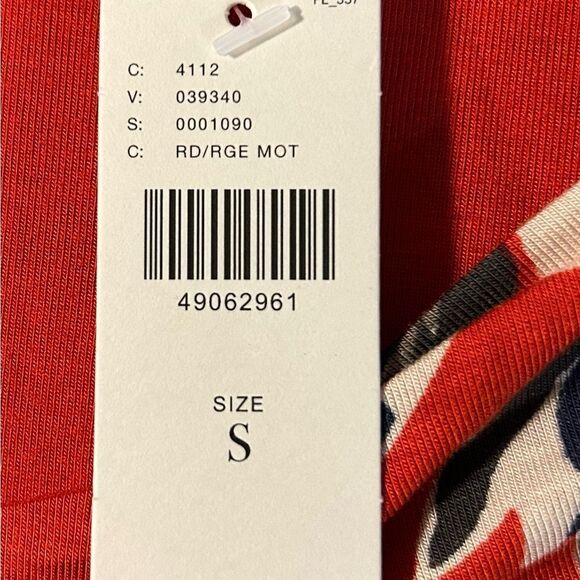 NEW Meadow Rue by Anthropologie Red Josalyn Floral Peplum Knotted Top Size Small - Picture 7 of 12